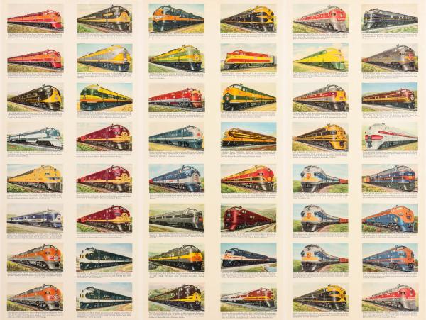 UNCUT SHEET OF 48 GM STREAMLINER