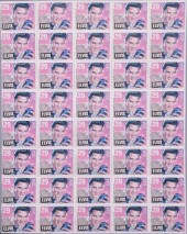 UNCUT SHEET OF FORTY ELVIS PRE