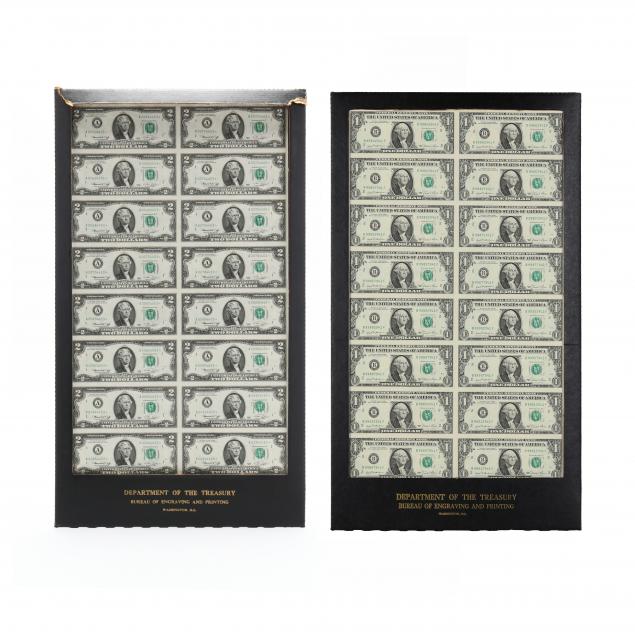 UNCUT SHEETS OF (16) SERIES 1976 $2
