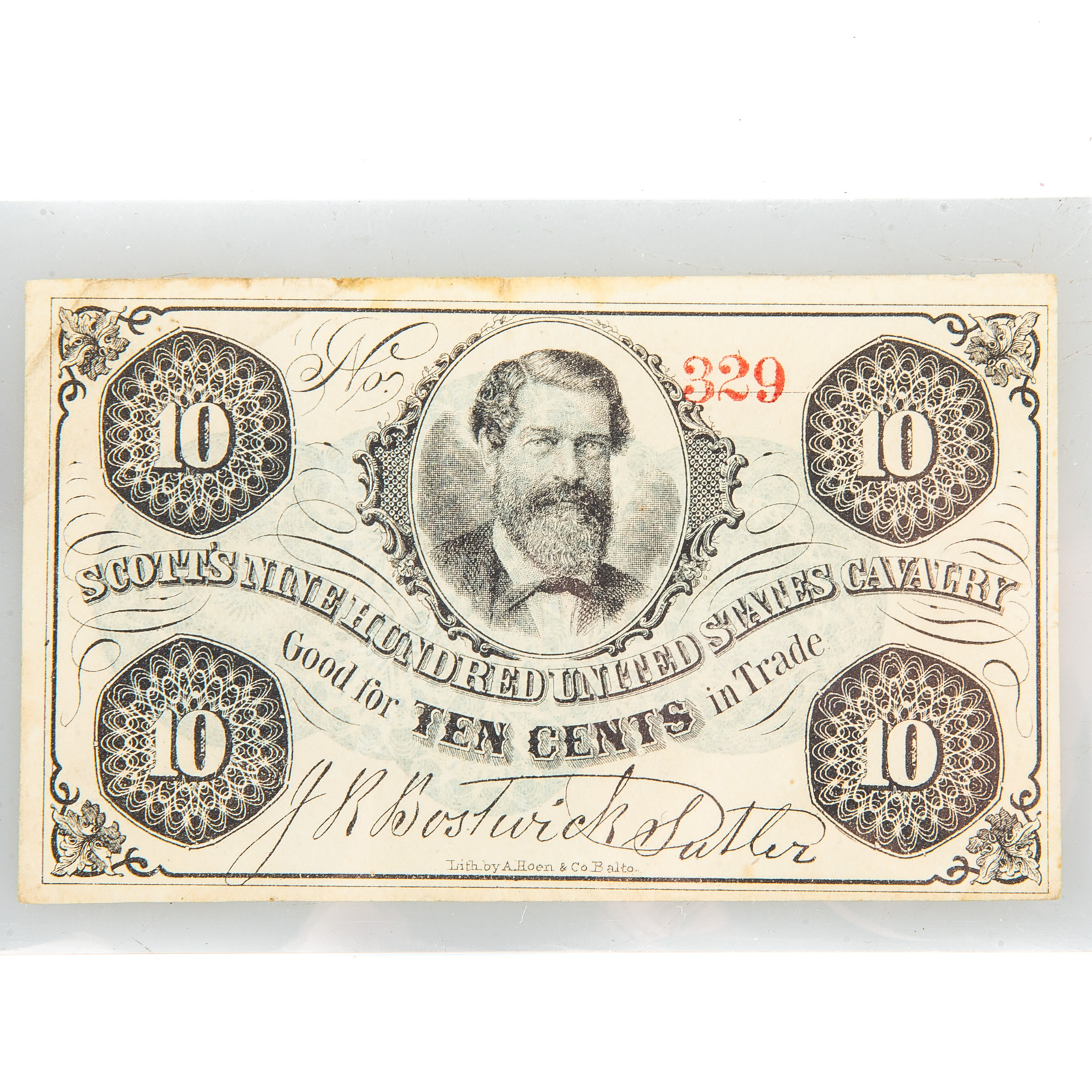 UNDATED SUTLER SCRIP FROM CIVIL WAR