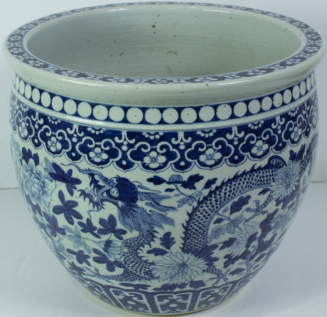 UNDERGLAZE BLUE FISH BOWL
