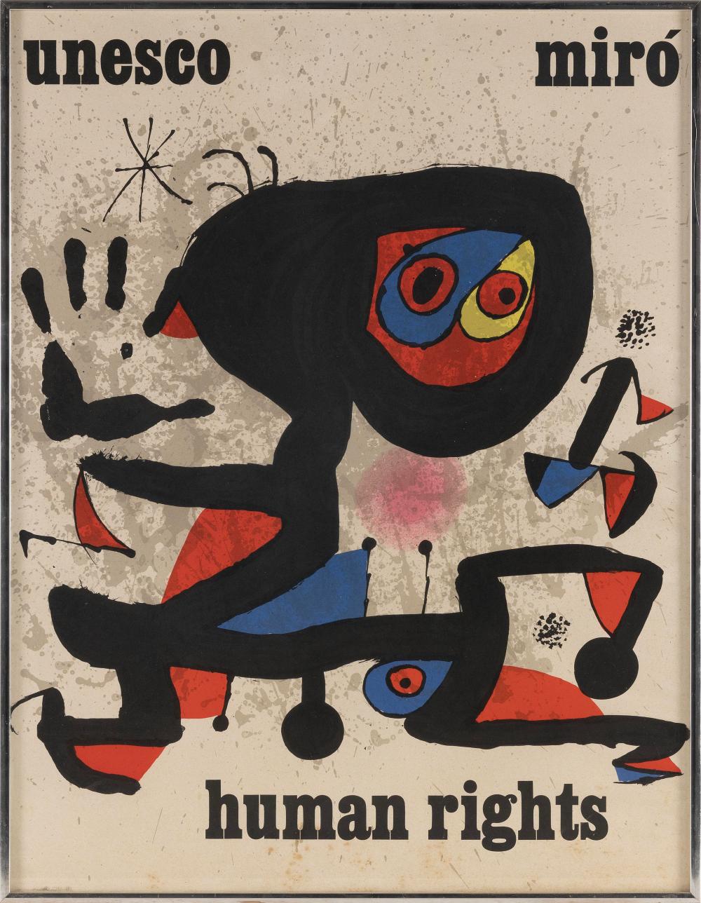 "UNESCO MIRO HUMAN RIGHTS" POSTER
