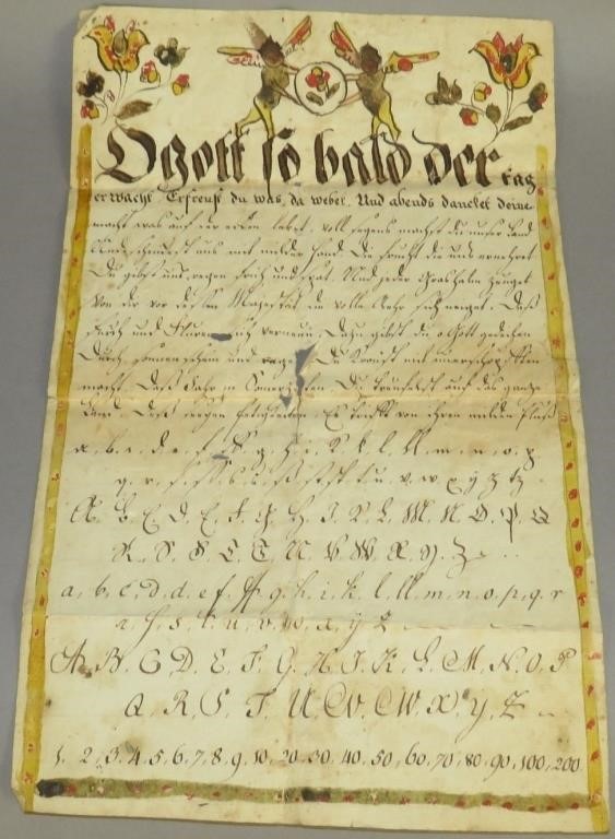 UNFRAMED FRAKTUR VORSCHRIFFTca.