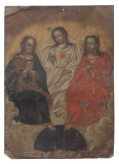 UNFRAMED OIL ON TIN RETABLO, L
