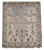 UNFRAMED SAMPLER (IN FOLIO) "S