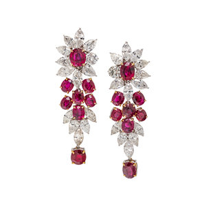 UNHEATED BURMESE RUBY AND DIAMOND