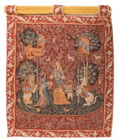 Unicorn tapestry wall hanging,