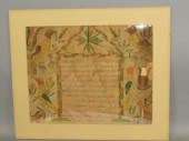 UNION CO. FRAKTUR BIRTH & BAPT