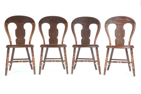 UNION DECORATED SIDE CHAIRS. 