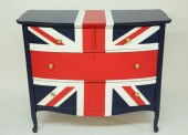 UNION JACK PAINTED CHEST OF FO