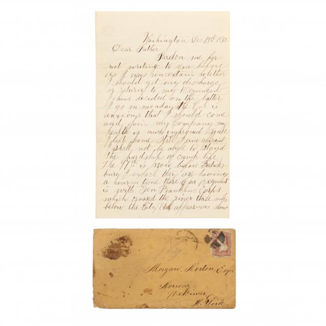 UNION OFFICER'S AUTOGRAPH LETTER