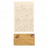 UNION OFFICER'S AUTOGRAPH LETT
