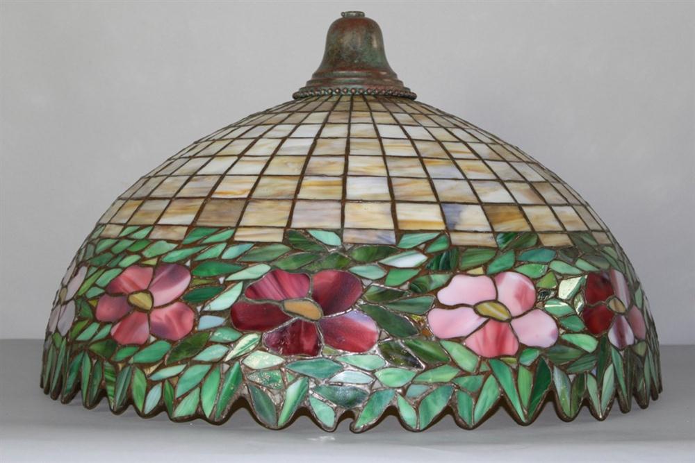 UNIQUE ART GLASS LEADED SLAG
