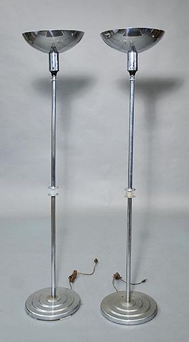 UNIQUE PAIR OF MID-CENTURY CHROME