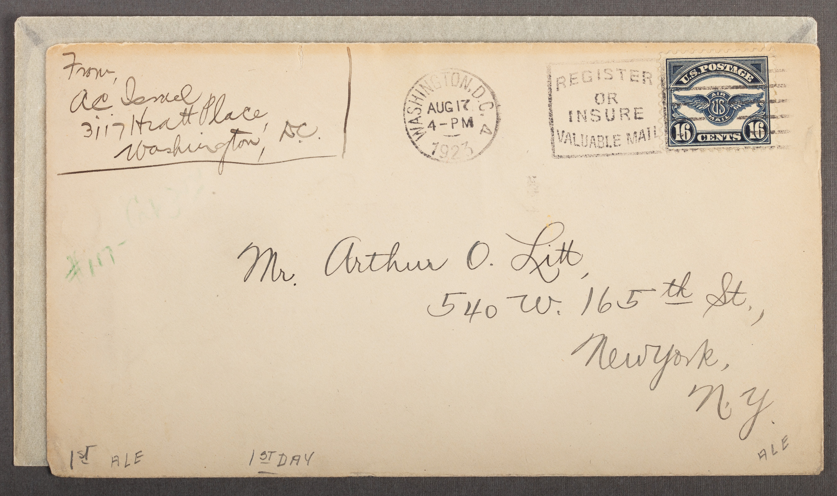 UNITED STATES 16 C. AIR MAIL FDC,