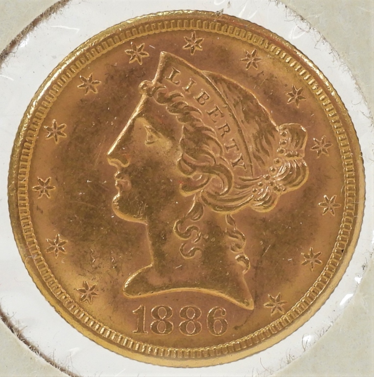 UNITED STATES 1886 LIBERTY HEAD 5
