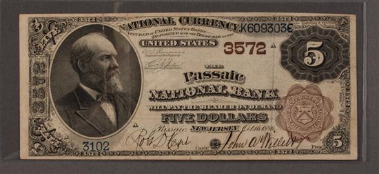 United States $5.00 National Bank