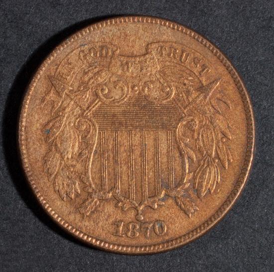 United States bronze two-cent piece