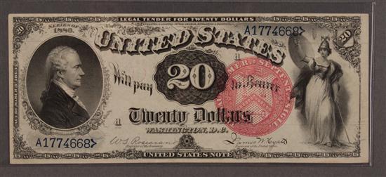 United States Legal Tender $20.00