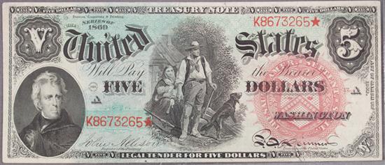 United States Legal Tender $5.00