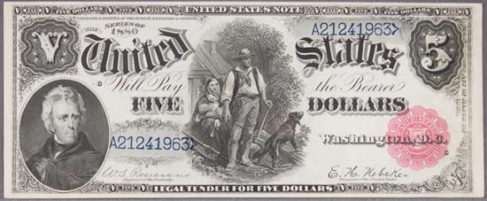 United States Legal Tender $5.00