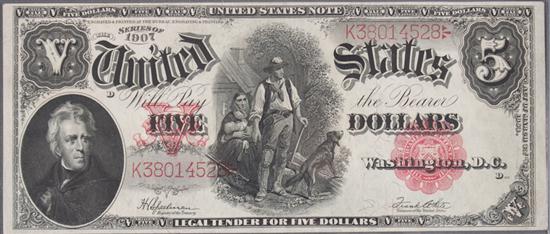 United States Legal Tender $5.00