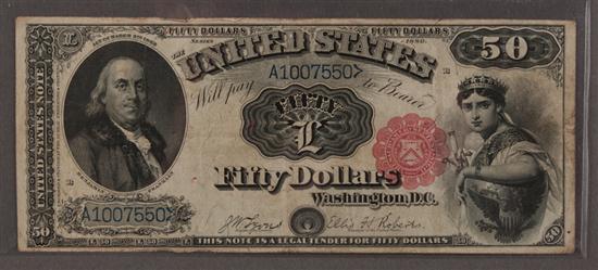 United States Legal Tender $50.00