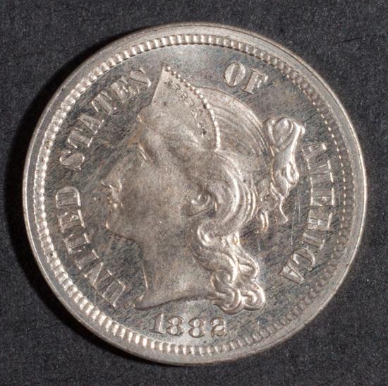 United States nickel three-cent