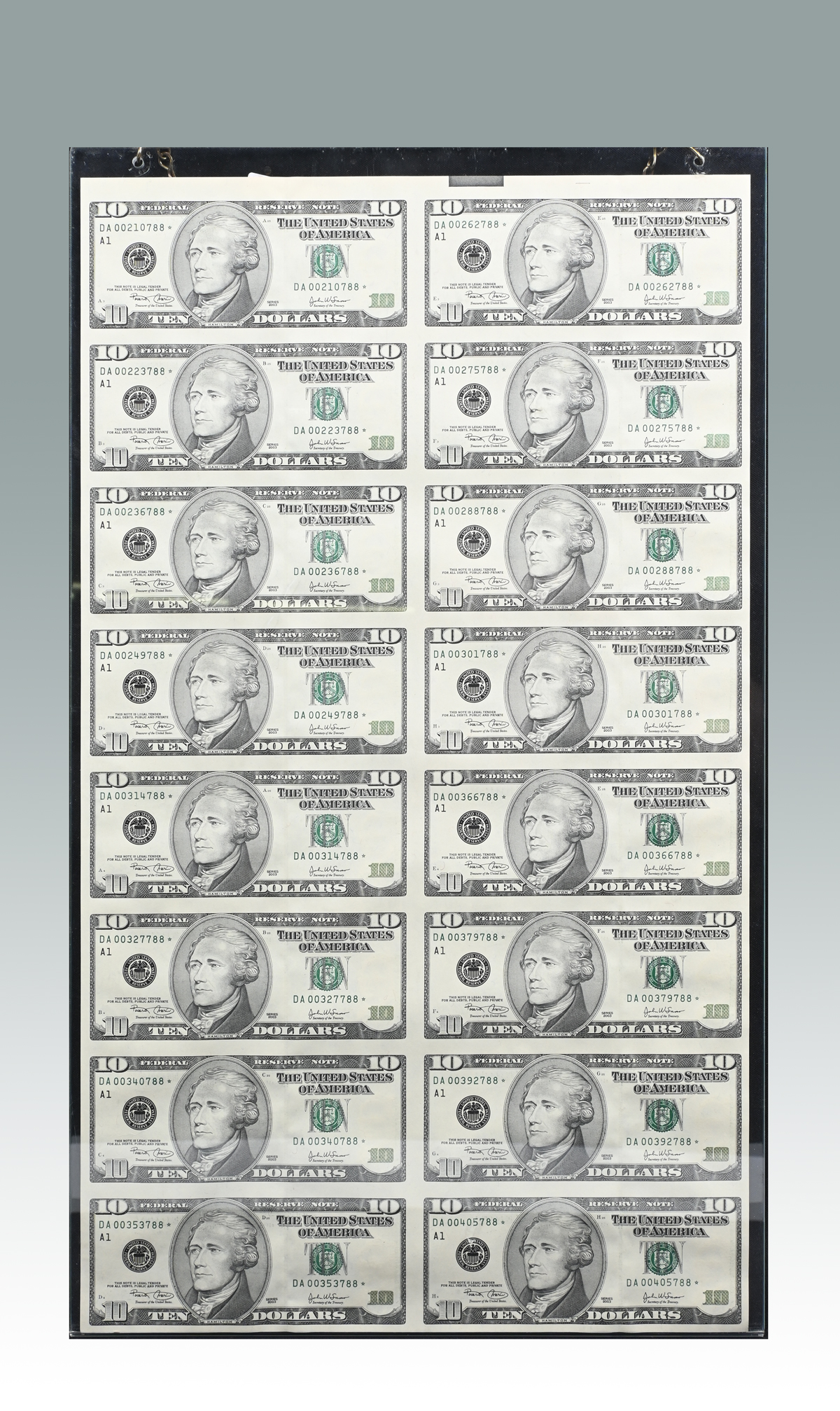 UNITED STATES UNCUT $10 DOLLAR