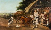 UNKNOWN ARTIST: FARMYARD SCENE