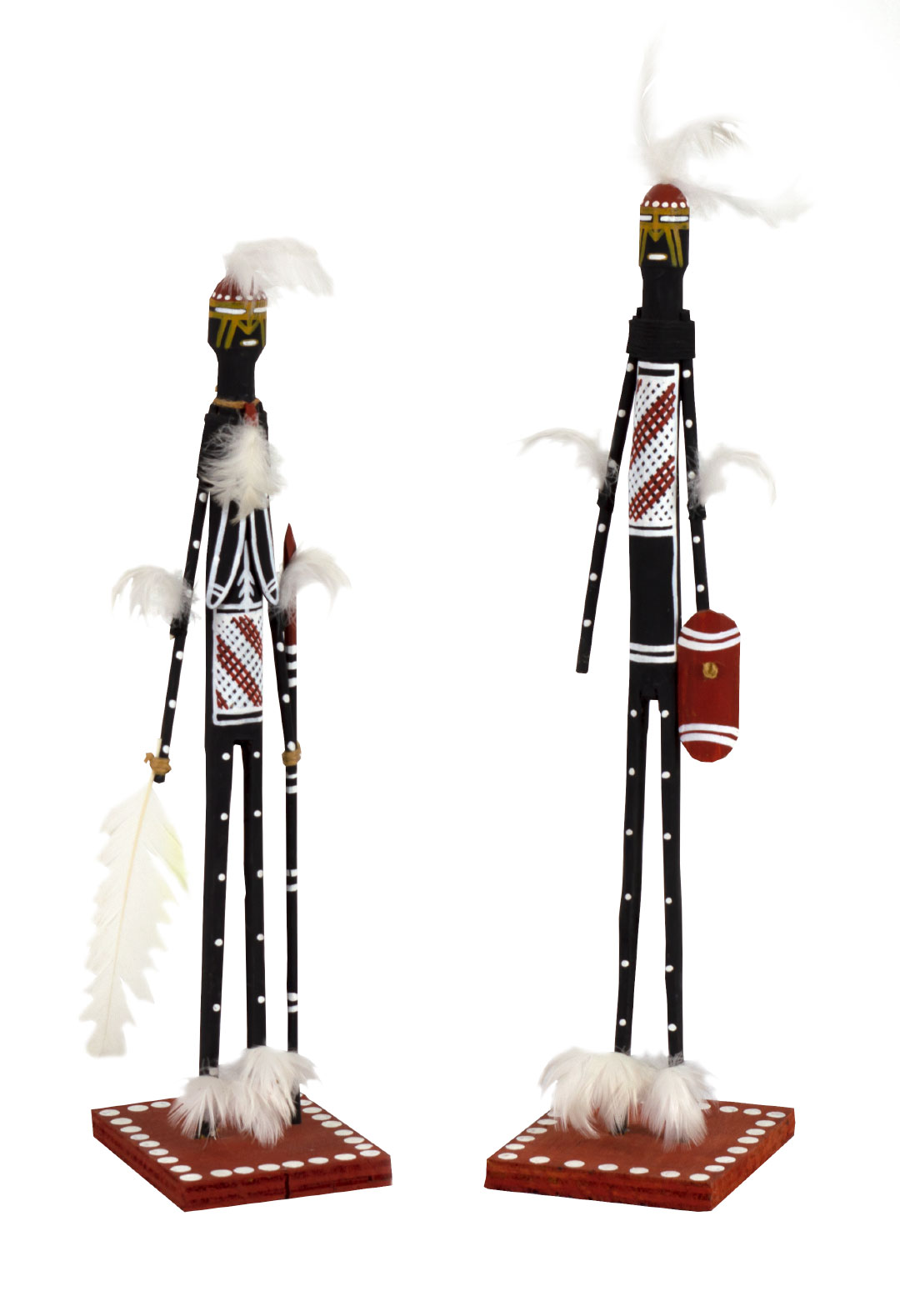 UNKNOWN , TWO WARRIOR FIGURES