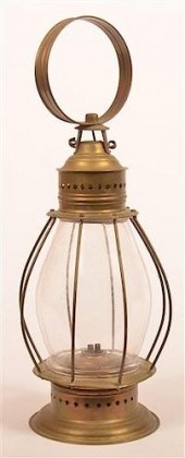 UNMARKED BRASS RAILROAD LANTER