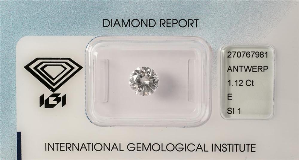 UNMOUNTED 1.12-CARAT ROUND