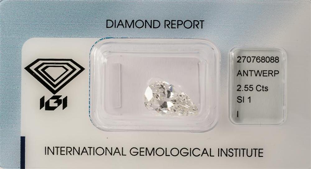 UNMOUNTED 2.55-CARAT PEAR
