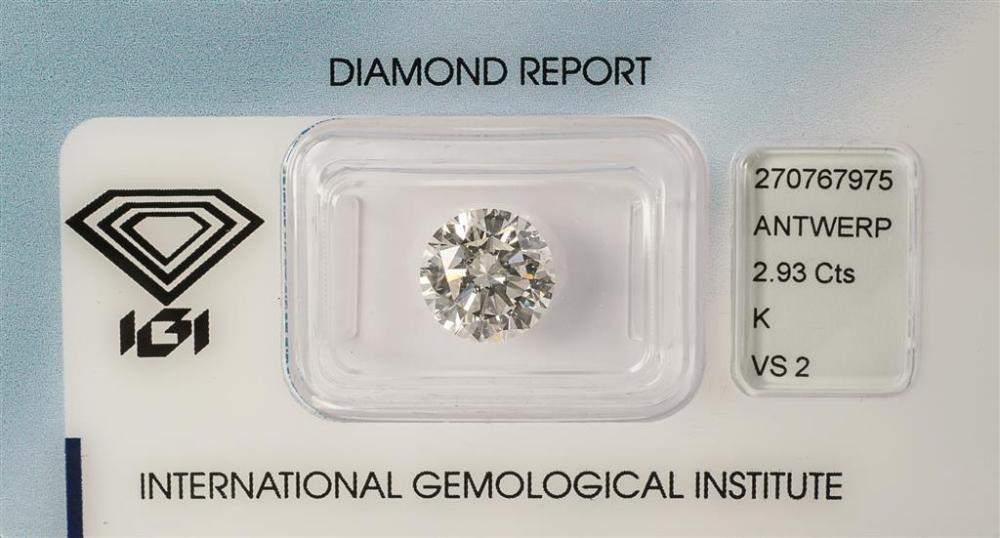 UNMOUNTED 2.93-CARAT ROUND