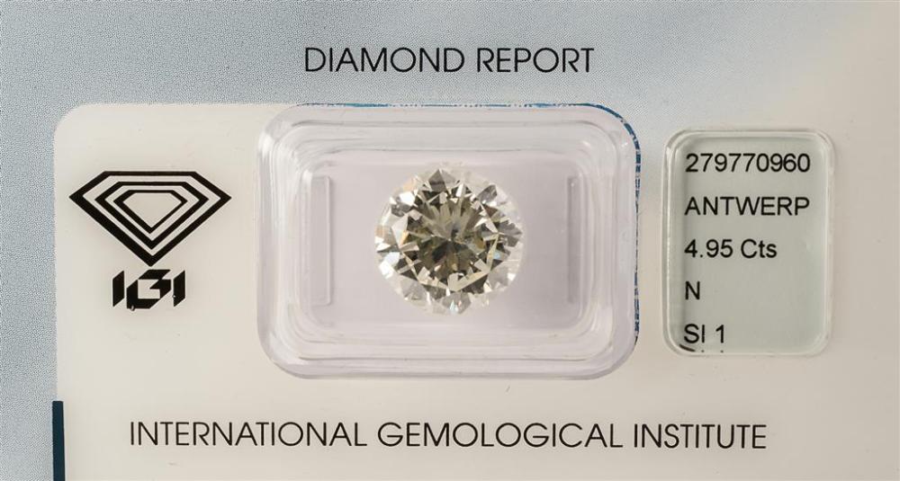 UNMOUNTED 4.95-CARAT ROUND