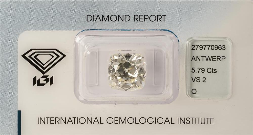 UNMOUNTED 5.79-CARAT SQUARE