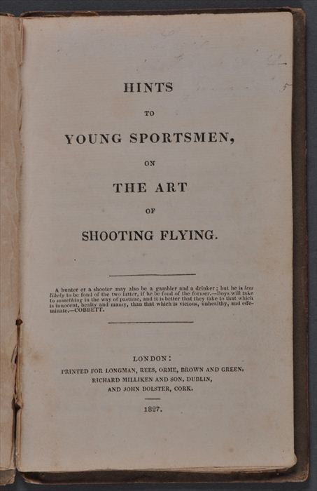 (UNRECORDED) "HINTS TO YOUNG