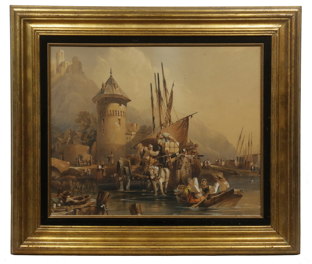 UNSIGNED 19TH C. GERMAN GOUACHE