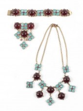 UNSIGNED 3PC VINTAGE JEWELRY P