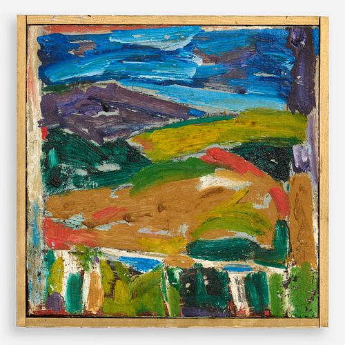 UNSIGNED ABSTRACT OIL ON CANVAS