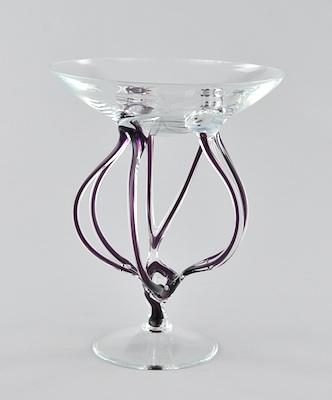 Unsigned Art Glass Centerpiece With