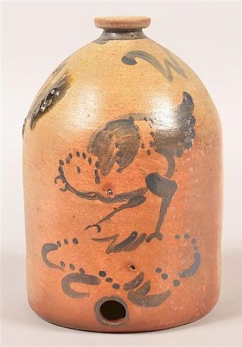 UNSIGNED EARTHENWARE SLIP DECORATED
