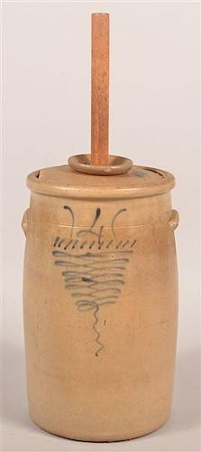 UNSIGNED FOUR GALLON STONEWARE