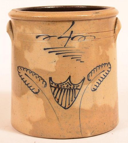 UNSIGNED FOUR GALLON STONEWARE