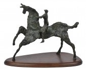 UNSIGNED MODERNIST BRONZE, HOR