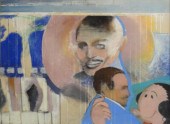 Unsigned Modernist Mixed Media