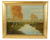 UNSIGNED OIL ON BOARD, EARLY 2