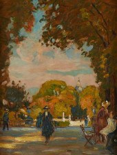 UNSIGNED OIL ON BOARD FRENCH S