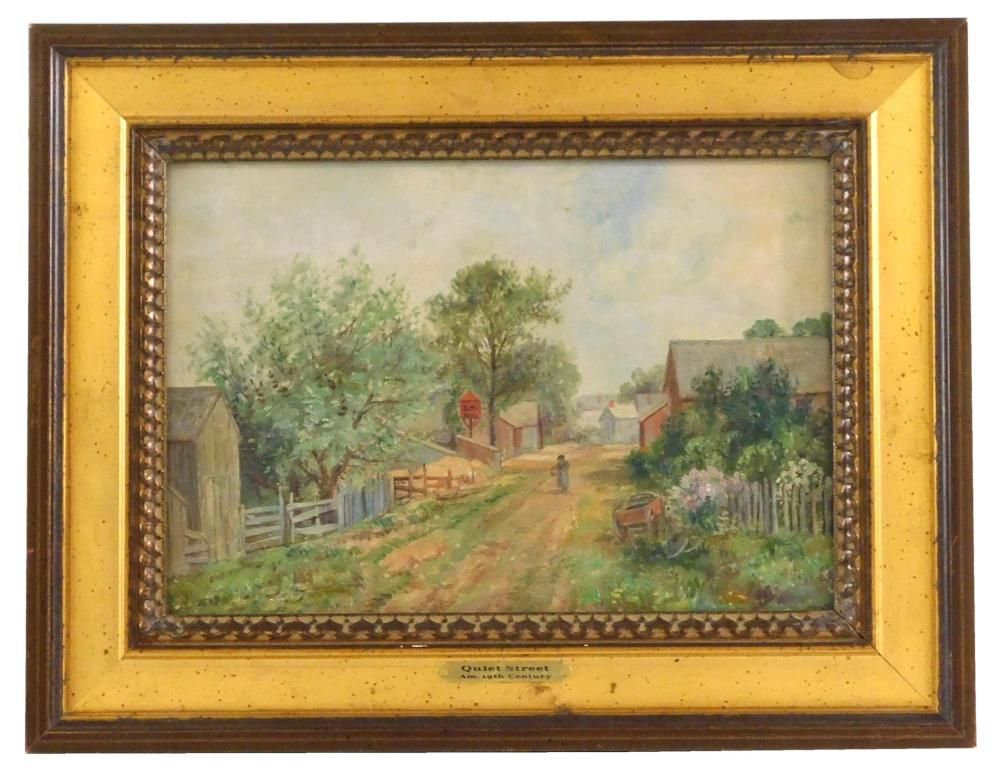 UNSIGNED OIL ON BOARD, "QUIET
